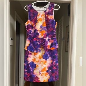 EUC Nicola Finetti Sleeveless Peplum Dress